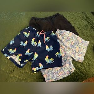 Lot of 3 Mens Large CHUBBIES Swim Trunks and Gym Shorts